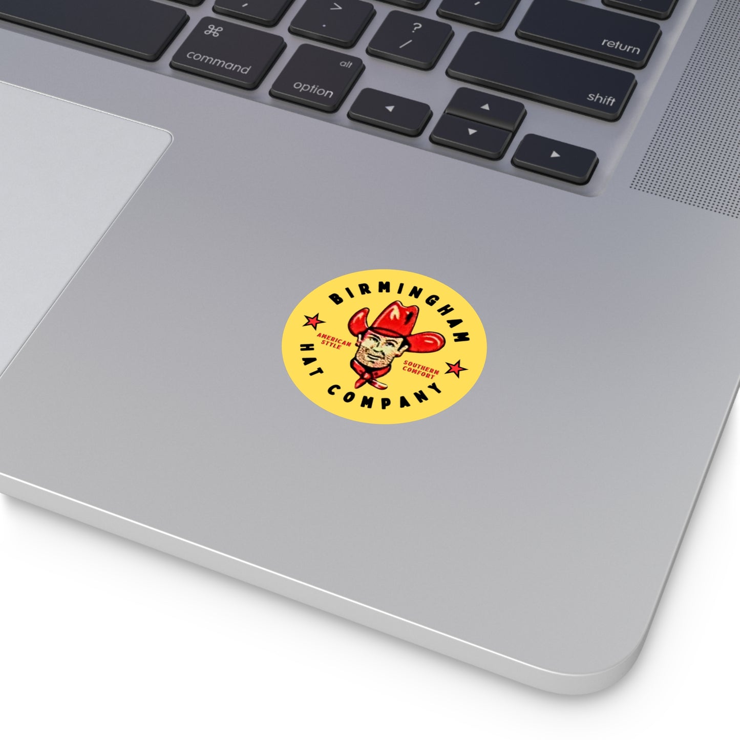 Cowboy Round Vinyl Sticker