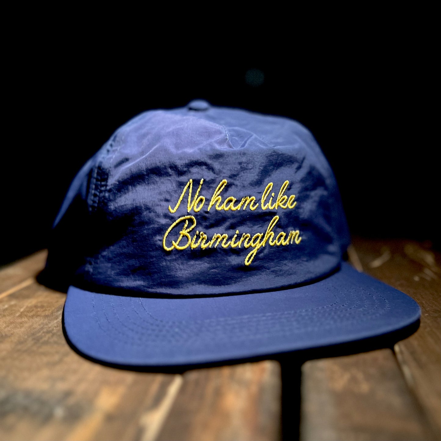 “No Ham Like Birmingham” Unstructured Nylon Cap Navy