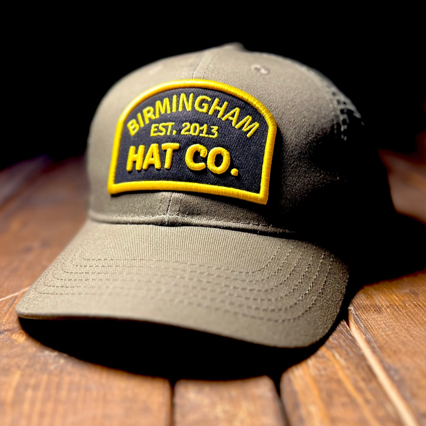 Birmingham Hat Co. Structured Snapback Cap Olive