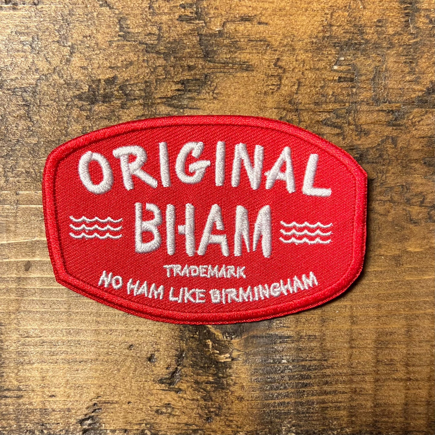 Original B’ham “Waves” Woven Patch Red