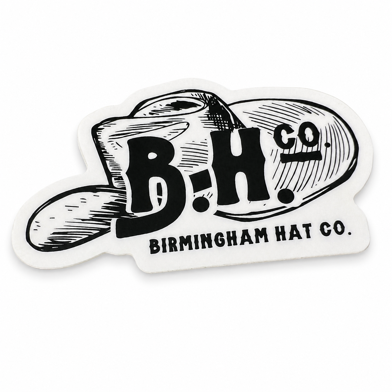 B.H. Co. Cowboy Hat Vinyl Sticker