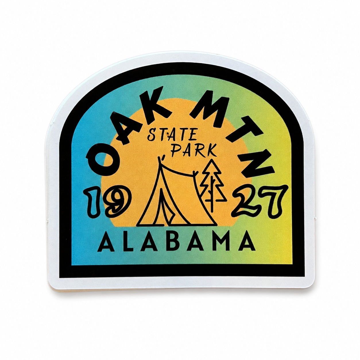 Oak Mountain Sunset Gradient Vinyl Sticker