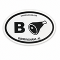 B’ham Trademark Oval Vinyl Sticker