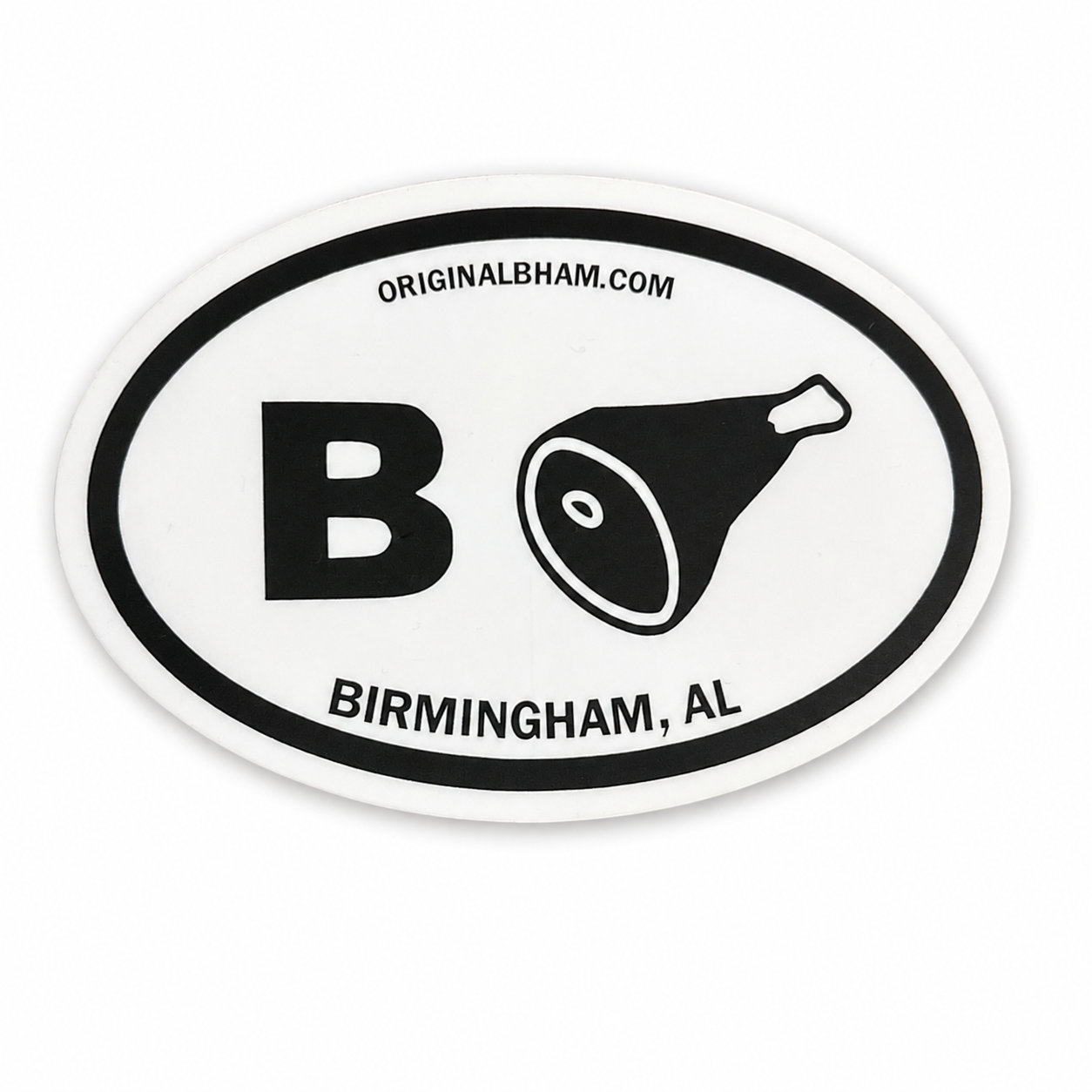 B’ham Trademark Oval Vinyl Sticker
