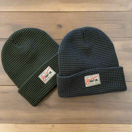 Birmingham Hat Co. Vintage Label Waffle Knit Beanie