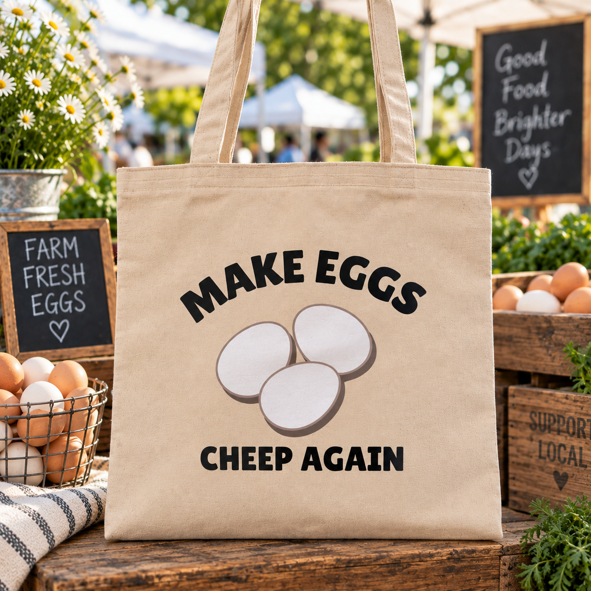 Make Eggs Cheep Again Tote Bag