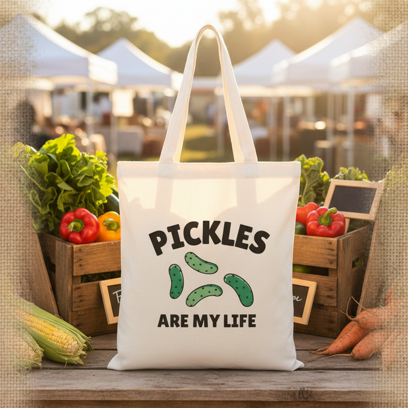 Pickles Are My Life Tote Bag tote bag product image by Birmingham Hat Co.