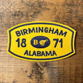 1871 B’ham Badge Woven Patch woven patch design by Birmingham Hat Co.