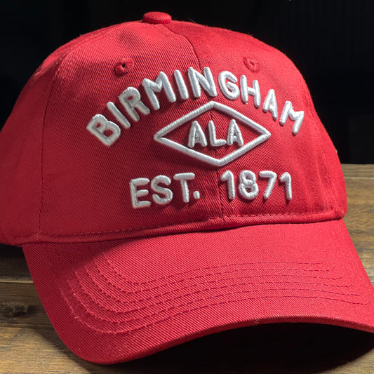 Black Friday Birmingham 1871 Diamond Unstructured Cap - Red